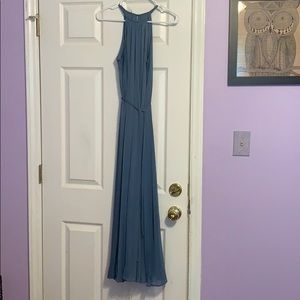 David’s Bridal Steel Blue bridesmaid dress Size 4